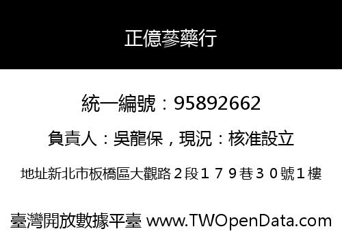 正億蔘藥行