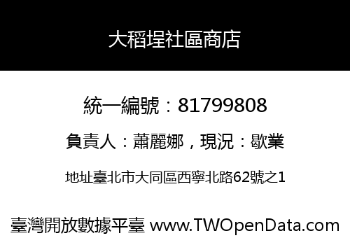 大稻埕社區商店