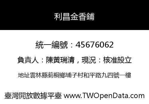 利昌金香鋪