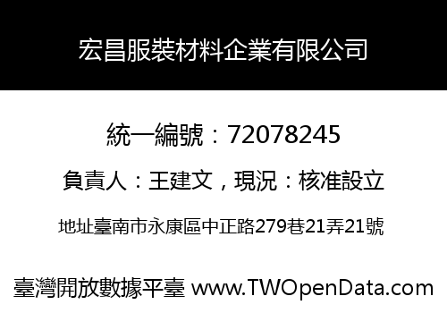 宏昌服裝材料企業有限公司