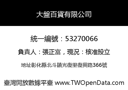 大盤百貨有限公司