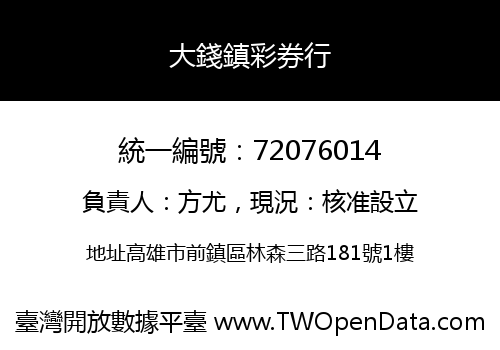 大錢鎮彩券行