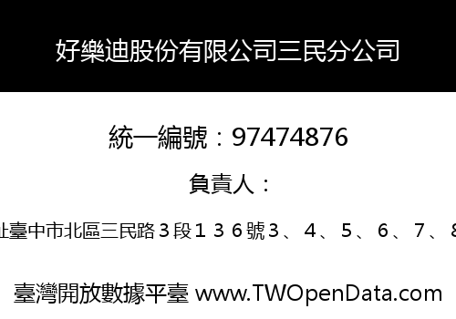 好樂迪股份有限公司三民分公司