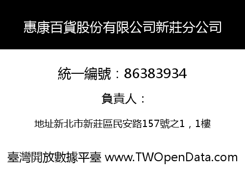 惠康百貨股份有限公司新莊分公司