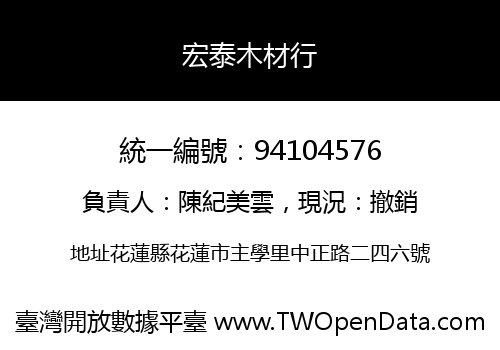 宏泰木材行