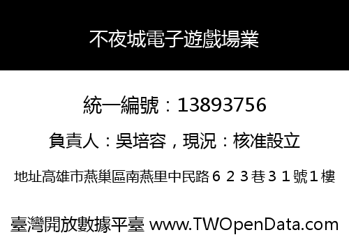 不夜城電子遊戲場業