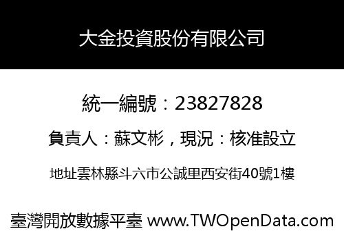大金投資股份有限公司