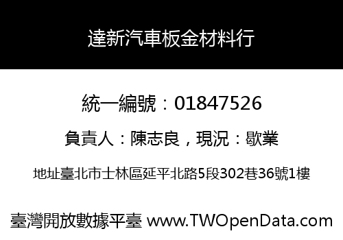 達新汽車板金材料行