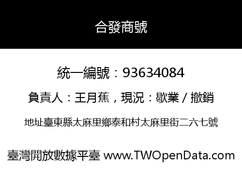 合發商號