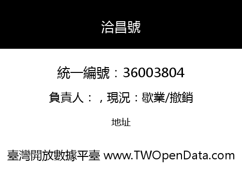 洽昌號
