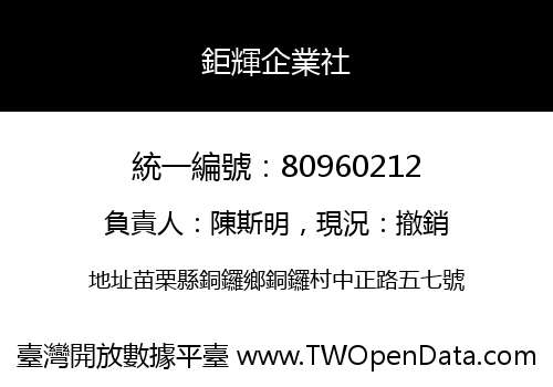 鉅輝企業社