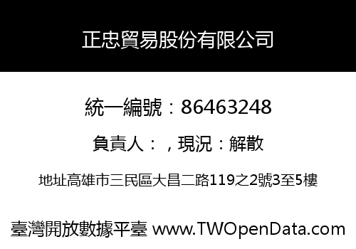 正忠貿易股份有限公司
