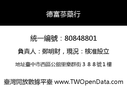 德富蔘藥行