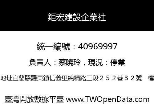 鉅宏建設企業社