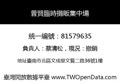 普賢臨時攤販集中場