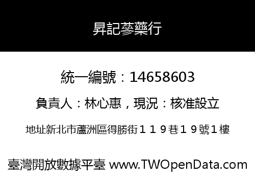 昇記蔘藥行