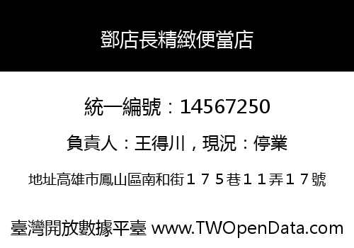 鄧店長精緻便當店