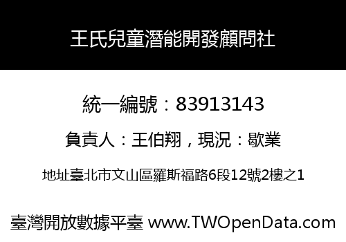 王氏兒童潛能開發顧問社