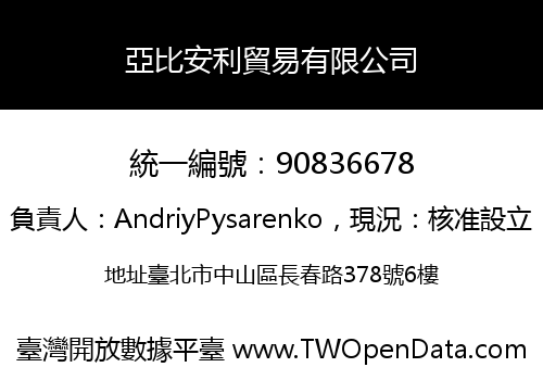 亞比安利貿易有限公司