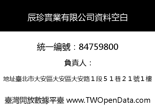 辰珍實業有限公司資料空白