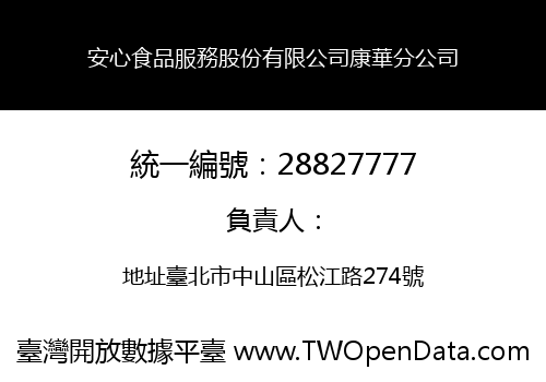 安心食品服務股份有限公司康華分公司