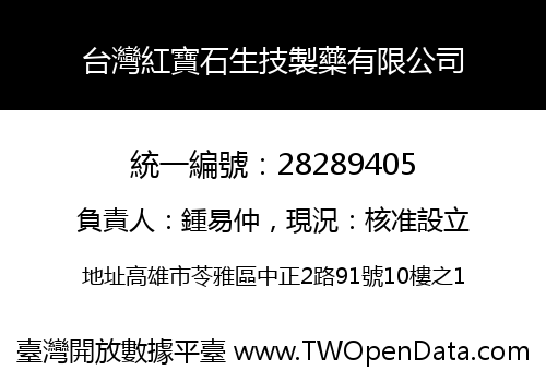 台灣紅寶石生技製藥有限公司