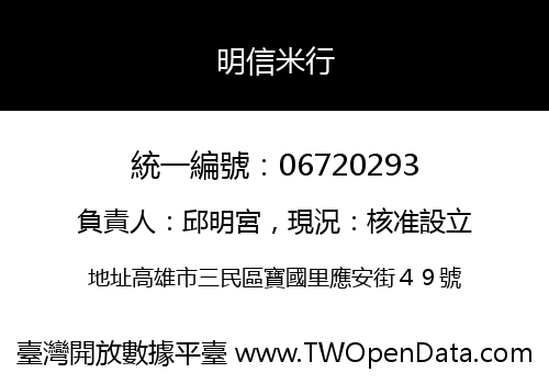 明信米行