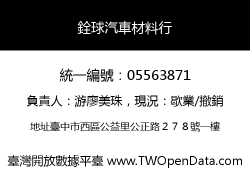 銓球汽車材料行