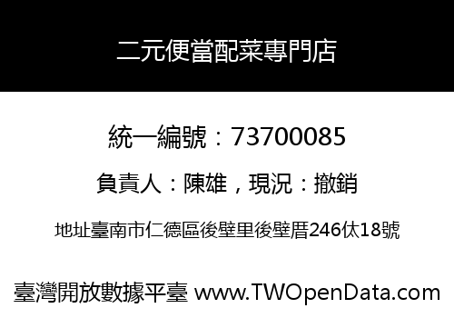 二元便當配菜專門店
