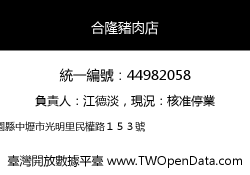 合隆豬肉店
