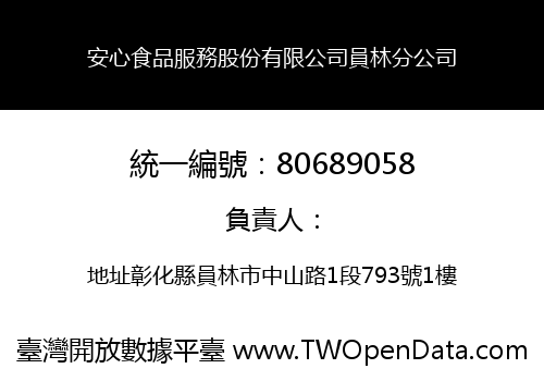 安心食品服務股份有限公司員林分公司