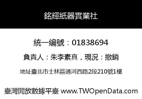 銘輝紙器實業社