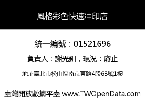 風格彩色快速冲印店