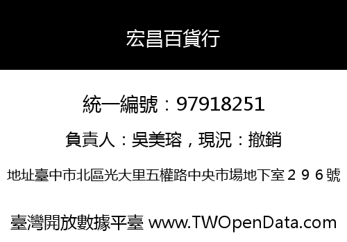 宏昌百貨行