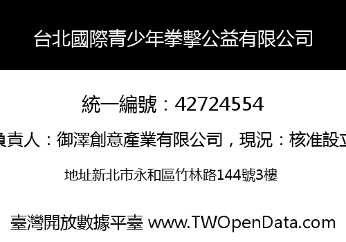 台北國際青少年拳擊公益有限公司