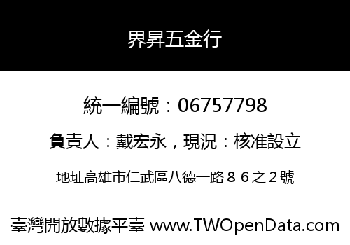 界昇五金行