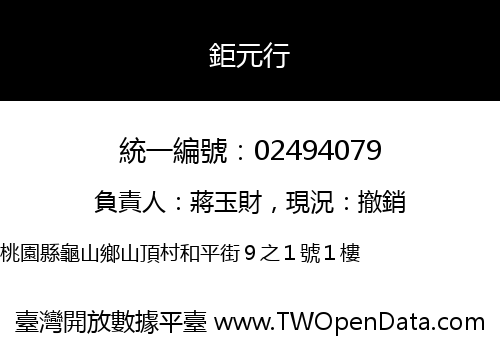 鉅元行