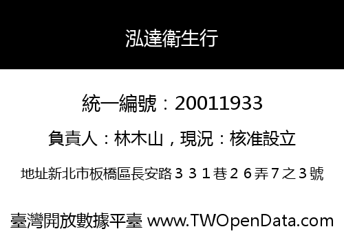 泓達衛生行