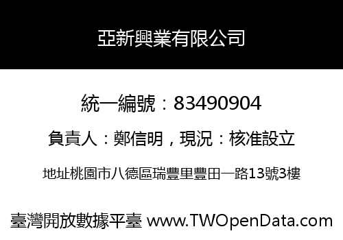 亞新興業有限公司