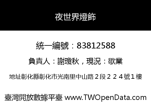夜世界燈飾