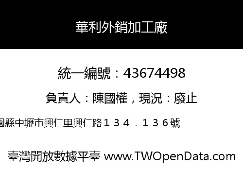 華利外銷加工廠