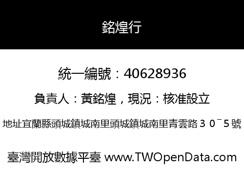 銘煌行