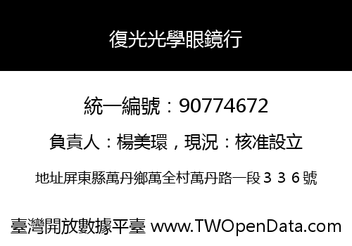 復光光學眼鏡行