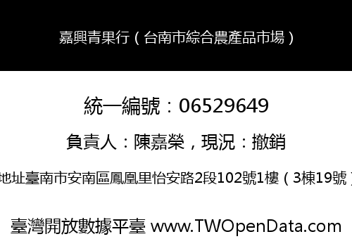 嘉興青果行（台南市綜合農產品市場）