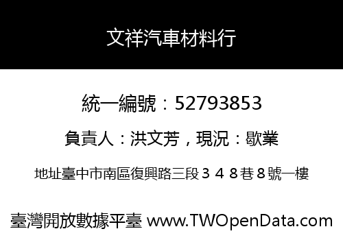 文祥汽車材料行
