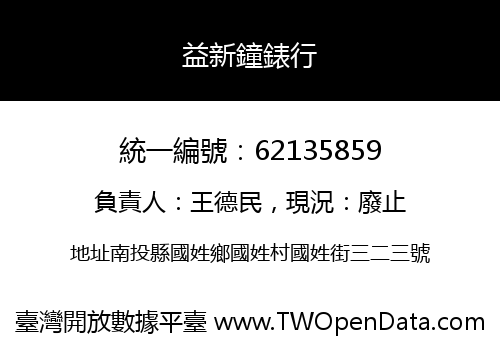 益新鐘錶行