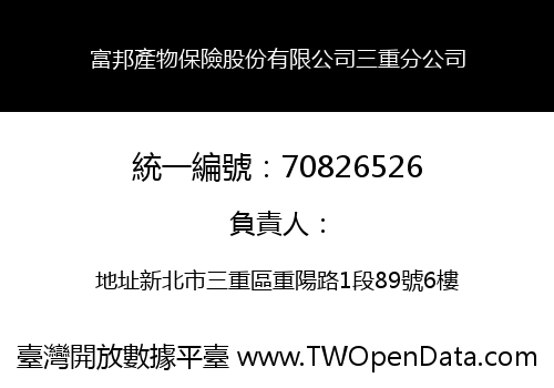 富邦產物保險股份有限公司三重分公司