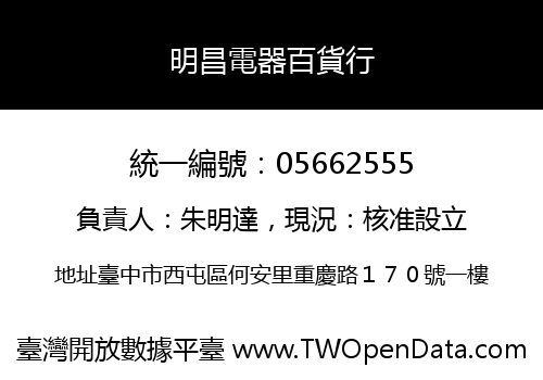明昌電器百貨行