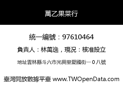 萬乙果菜行