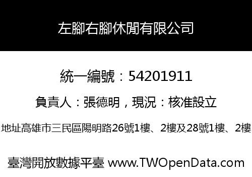 左腳右腳休閒有限公司